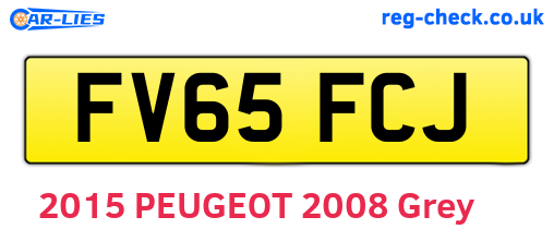FV65FCJ are the vehicle registration plates.