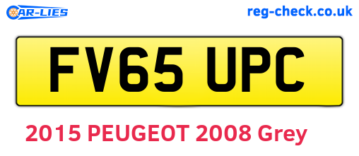 FV65UPC are the vehicle registration plates.