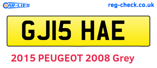 GJ15HAE are the vehicle registration plates.