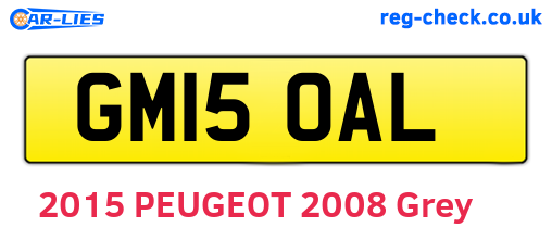 GM15OAL are the vehicle registration plates.