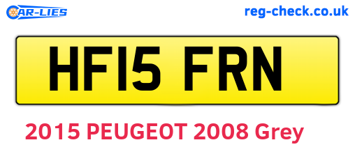 HF15FRN are the vehicle registration plates.