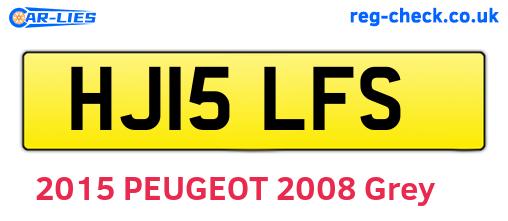 HJ15LFS are the vehicle registration plates.