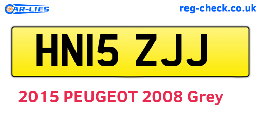 HN15ZJJ are the vehicle registration plates.