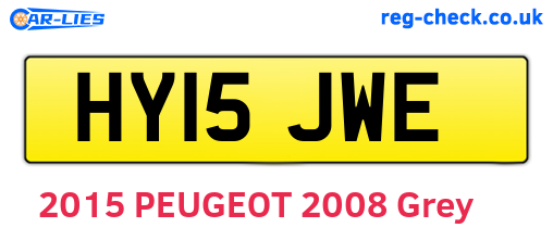 HY15JWE are the vehicle registration plates.