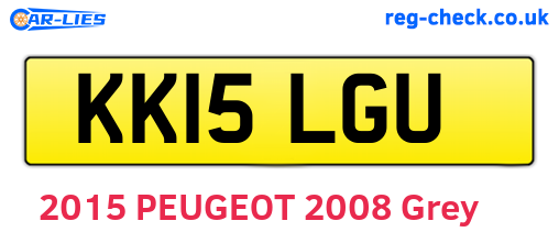 KK15LGU are the vehicle registration plates.