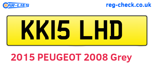 KK15LHD are the vehicle registration plates.