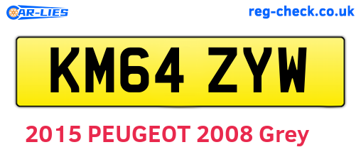 KM64ZYW are the vehicle registration plates.