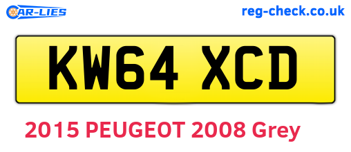 KW64XCD are the vehicle registration plates.