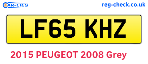 LF65KHZ are the vehicle registration plates.