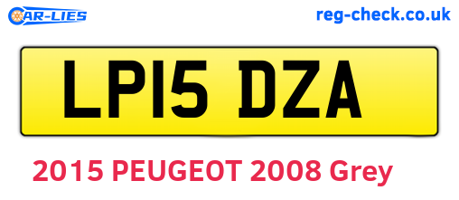 LP15DZA are the vehicle registration plates.