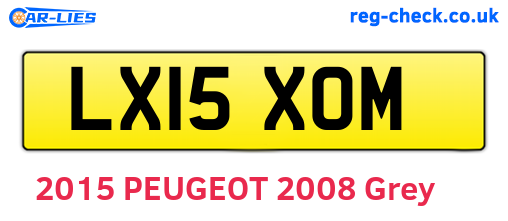LX15XOM are the vehicle registration plates.