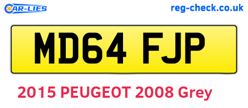 MD64FJP are the vehicle registration plates.