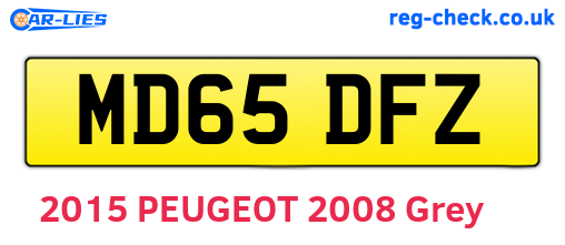 MD65DFZ are the vehicle registration plates.