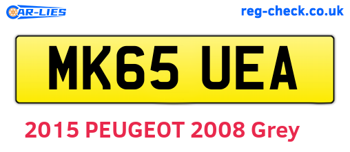 MK65UEA are the vehicle registration plates.