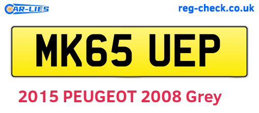 MK65UEP are the vehicle registration plates.
