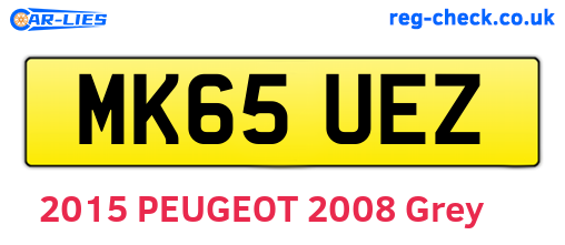 MK65UEZ are the vehicle registration plates.