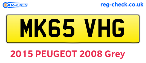 MK65VHG are the vehicle registration plates.