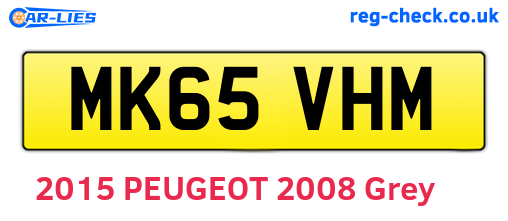 MK65VHM are the vehicle registration plates.