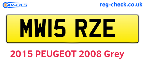 MW15RZE are the vehicle registration plates.
