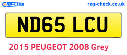 ND65LCU are the vehicle registration plates.