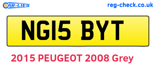 NG15BYT are the vehicle registration plates.