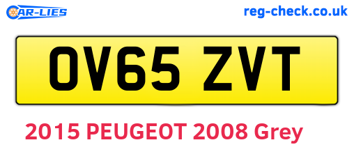 OV65ZVT are the vehicle registration plates.