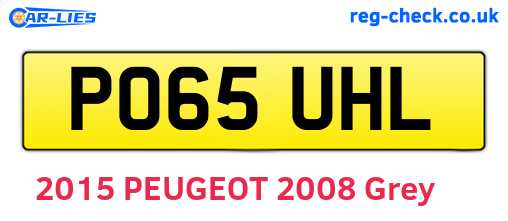 PO65UHL are the vehicle registration plates.