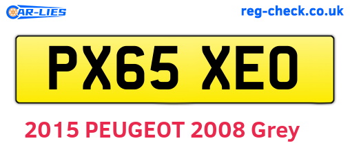 PX65XEO are the vehicle registration plates.