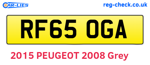 RF65OGA are the vehicle registration plates.