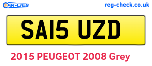 SA15UZD are the vehicle registration plates.