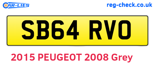 SB64RVO are the vehicle registration plates.