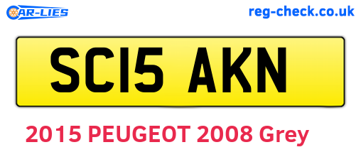 SC15AKN are the vehicle registration plates.