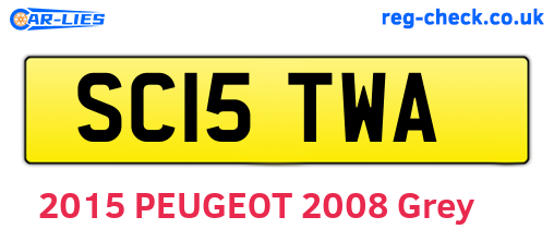 SC15TWA are the vehicle registration plates.