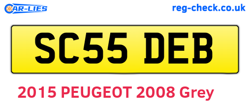 SC55DEB are the vehicle registration plates.