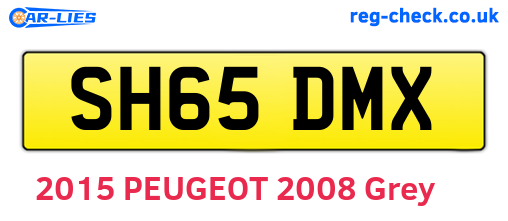 SH65DMX are the vehicle registration plates.