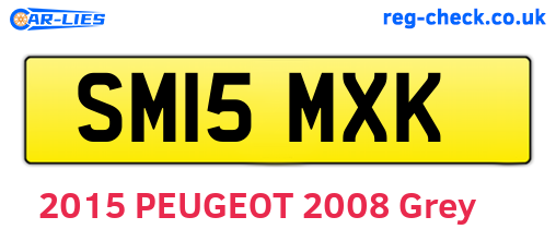 SM15MXK are the vehicle registration plates.