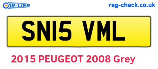 SN15VML are the vehicle registration plates.