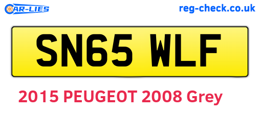 SN65WLF are the vehicle registration plates.