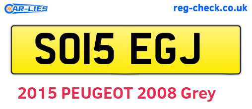 SO15EGJ are the vehicle registration plates.