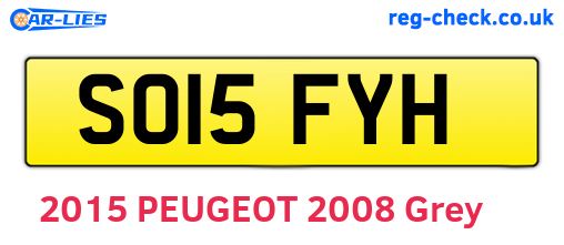 SO15FYH are the vehicle registration plates.