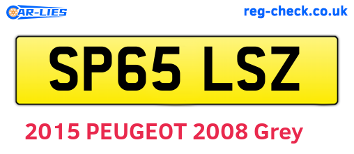 SP65LSZ are the vehicle registration plates.