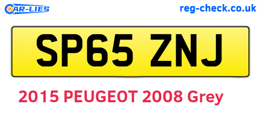 SP65ZNJ are the vehicle registration plates.