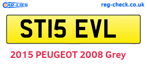 ST15EVL are the vehicle registration plates.