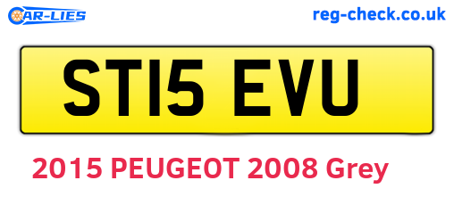 ST15EVU are the vehicle registration plates.