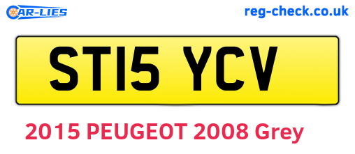 ST15YCV are the vehicle registration plates.