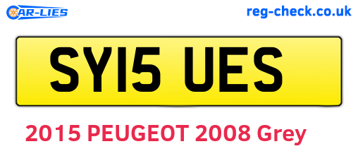 SY15UES are the vehicle registration plates.