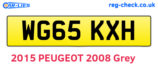 WG65KXH are the vehicle registration plates.