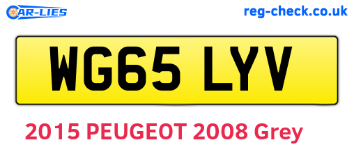 WG65LYV are the vehicle registration plates.