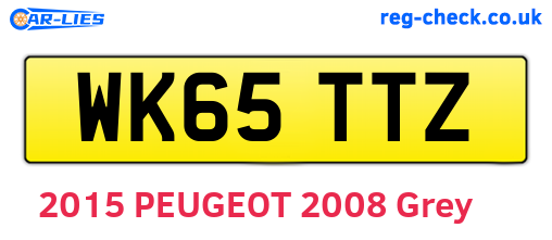 WK65TTZ are the vehicle registration plates.