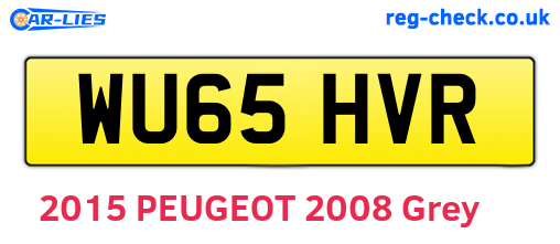 WU65HVR are the vehicle registration plates.